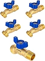 Vista 10 de EFIELD Válvula de Salida/Conector de Manguera de Jardín Roscada de 1/4 de Vuelta para Exteriores, Válvula de Salida de Sillcock de 1/2 Pulgadas NPT