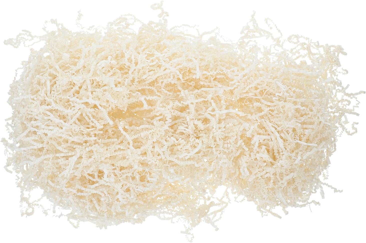 OUNONA Crinkle Cut Raffia Grass Paper Shredder Filler 1kg Milk White Basket Supplies Wrapping Box Filling for Decoration and Protective Packaging