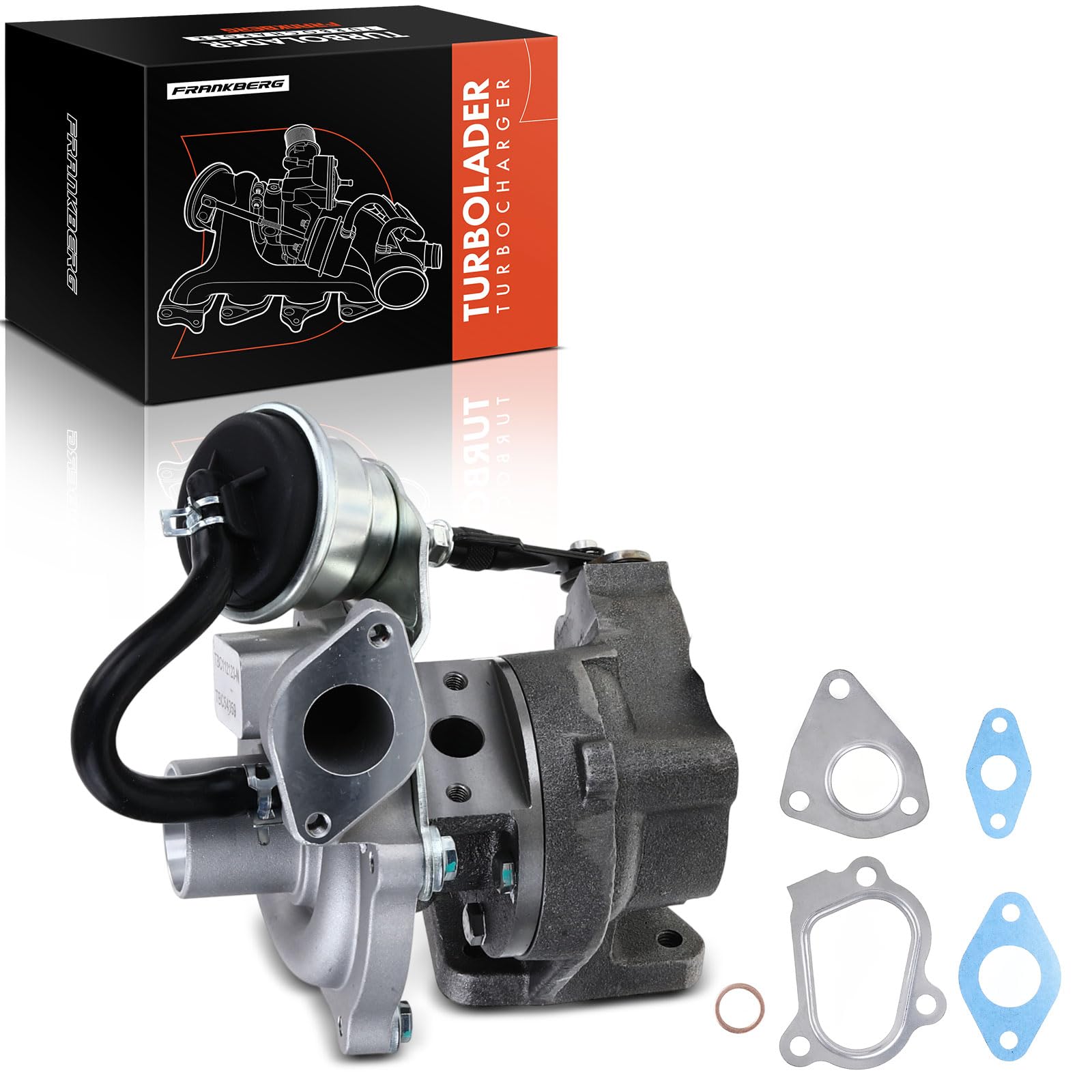 Frankberg Turbocompressore a gas di scarico Compatibile con Doblo Furgone/MPV 223 1.3 D MultiJet Grande Punto 199 1.3 D MultiJet 169 1.3 D MultiJet Punto 188 1.3 JTD 16V Ypsilon 843 1.3 JTD 73501343