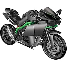 YILETKC Technik Motorcycle Building Blocks for Kawasaki H2R 888 Pieces Clamping Blocks Technology Super Motorcycle Technology Racing Motorcycle Construction Toy Gift for Adults and Teenagers from 16 Years