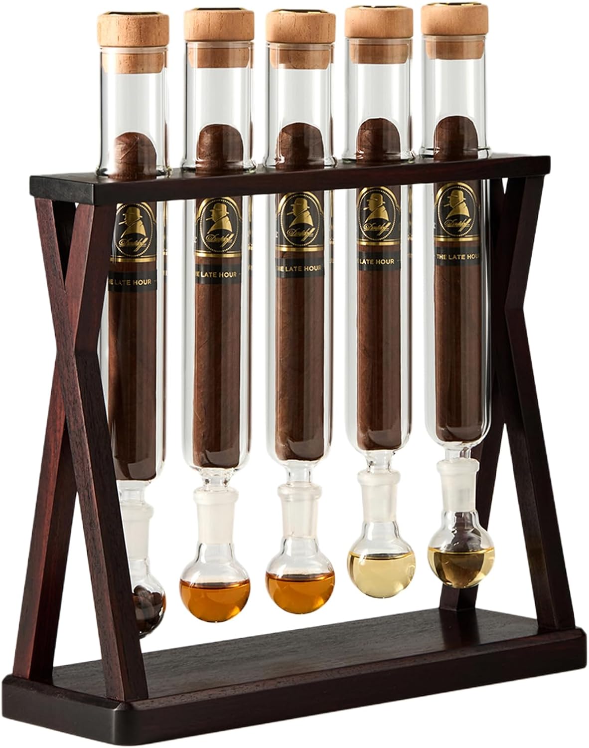 Handmade Wooden Cigar Stand, Hanging Display Rack with Humidifier & Aroma Diffuser for Storage and Preservation, Portable Travel Case for Flavorful Mellowing 5