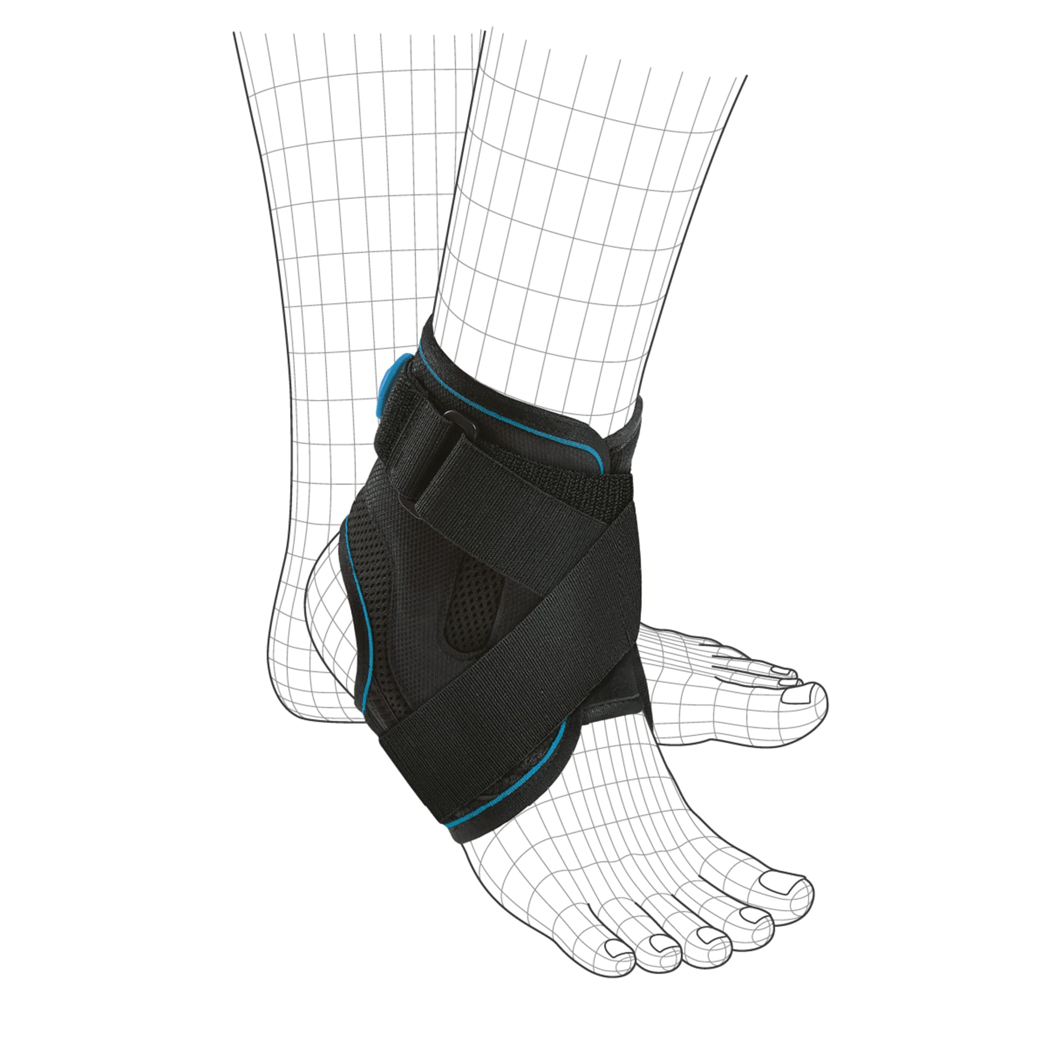 Orliman TOBILLERA ESTABILIZADORA FIXQUICK POWERED BY BOA® color negro talla 4