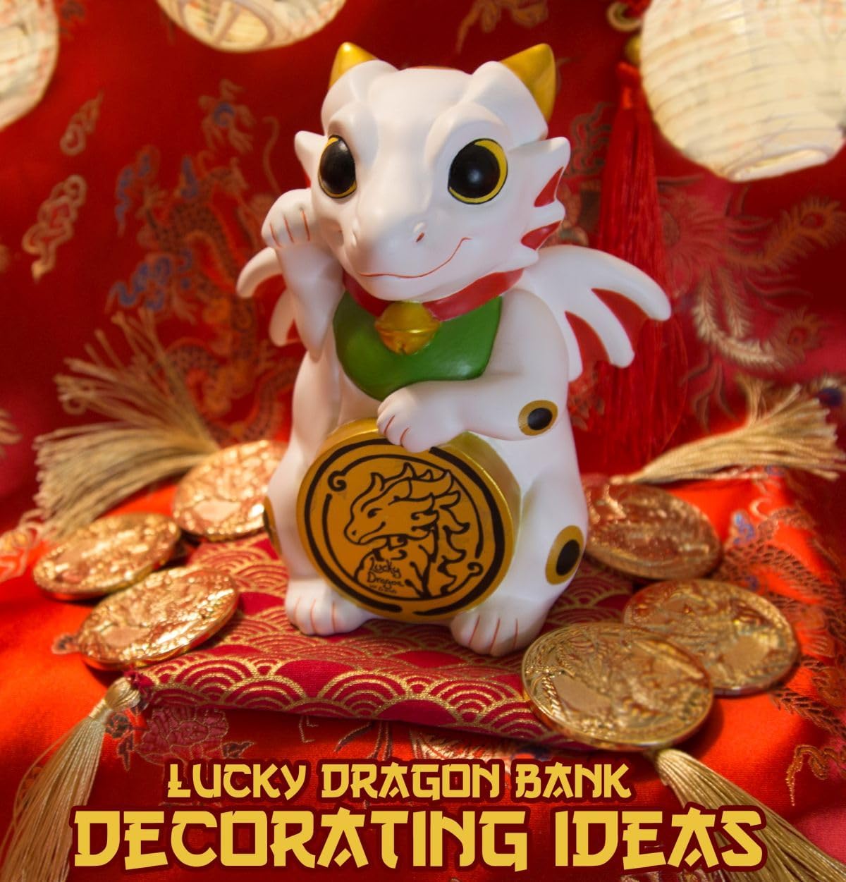 Lucky Dragon Coin Bank, Vinyl Collectible, Unbreakable Plastic Piggy Bank, Good Luck Home Decoration, Year of Dragon