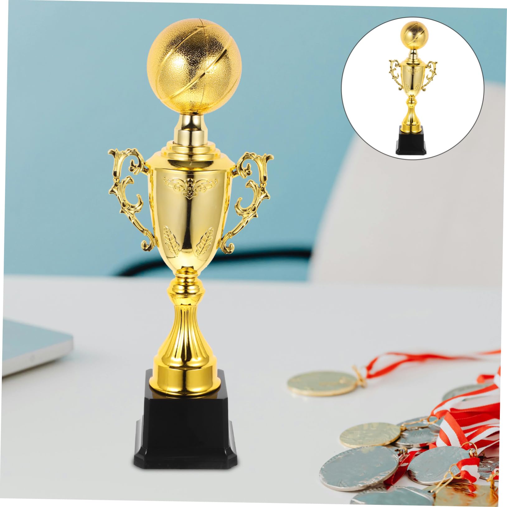 NUOBESTY 4stücke Basketball Trophäe Für Auszeichnung Für Schulwettbewerbe Glänzende Medaille Für Sportveranstaltungen Perfektes Für Schulaufführungen Und Turniere