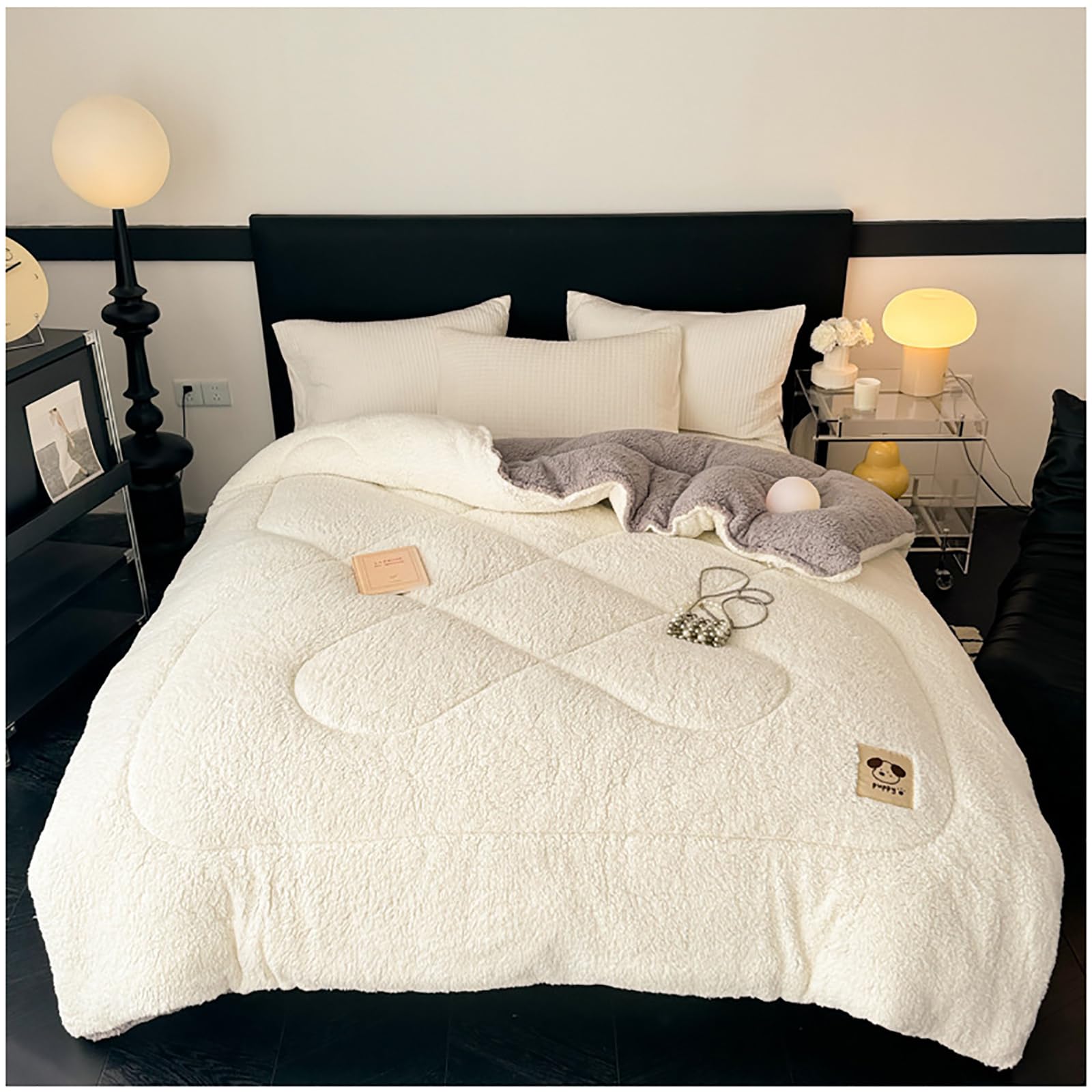 Couette en flanelle sherpa chaude pour cocooner au lit pendant les soirées d'hiver