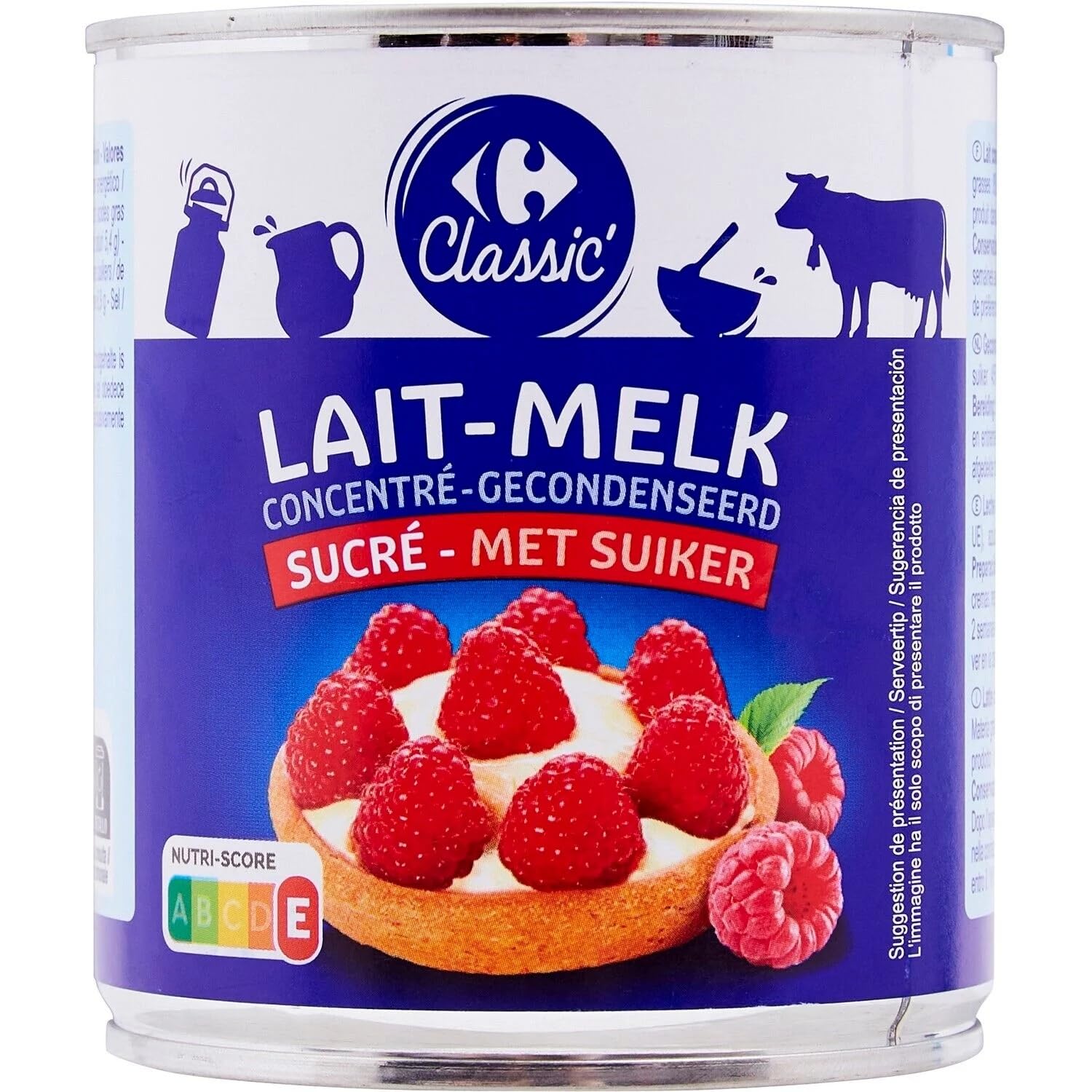 CARREFOUR CLASSIC' - Lait Concentré Entier Sucré - la boite de 397g - Le Lot De 4