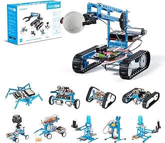 mBot Ultimate 10 in 1 Robot Building Toys, Robotics Kit App Remote Control Robot Toys Compatible with Arduino C & Raspberry Pi, STEM Educational DIY Robotics for Kids Ages 12-16