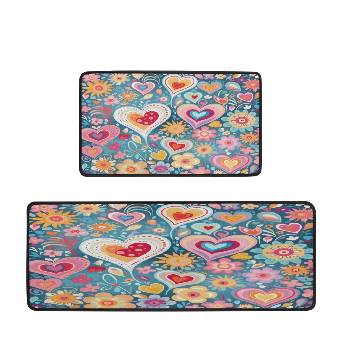 Tapetes de cocina antideslizantes y alfombras acolchadas con flores Mexpekil