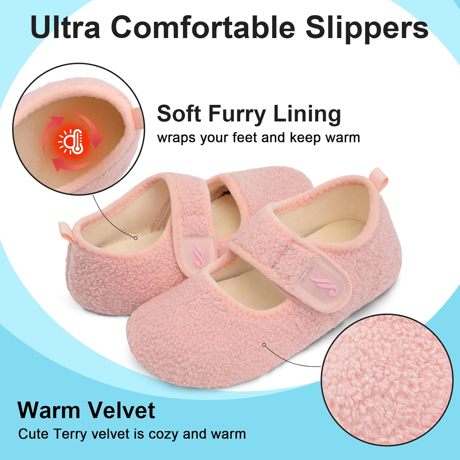 JIASUQI Womens Slippers Wide Diabetic Slippers for Men Adjustable House Shoes Indoor Outdoor - Image 4