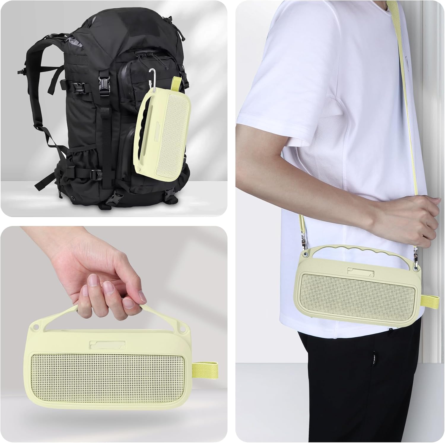 Silicone Cover Compatible with Bose New SoundLink Flex 2nd Gen/Bose SoundLink Flex Portable Speaker (Citrus Yellow Cover) - Image 8