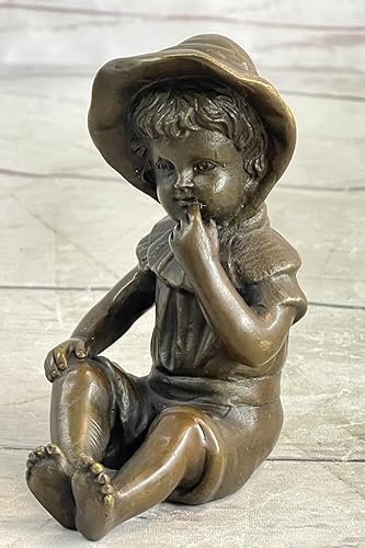 Miniatura 2 de Obra de arte original firmada por Miguel López, también conocida como Milo Baby Girl, estatua de bronce decorativa, regalo de obras de arte