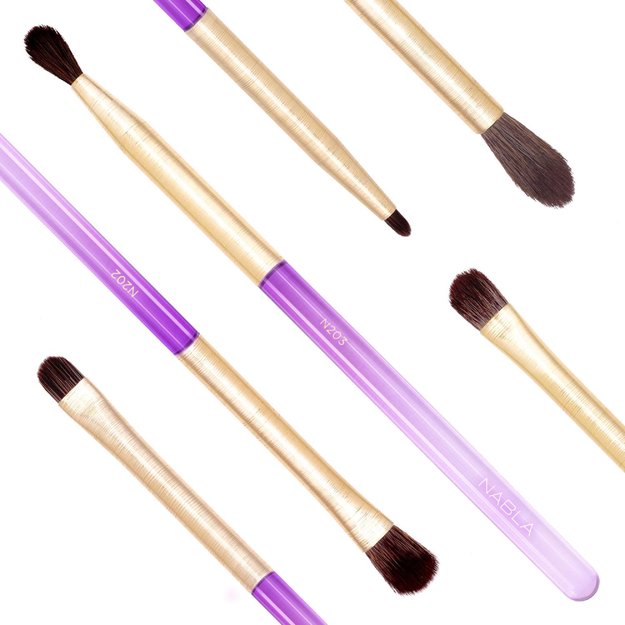 Nabla Amethyst Detail Eye Brush Set - Profesjonalne Pędzle do Cieni Vegan
