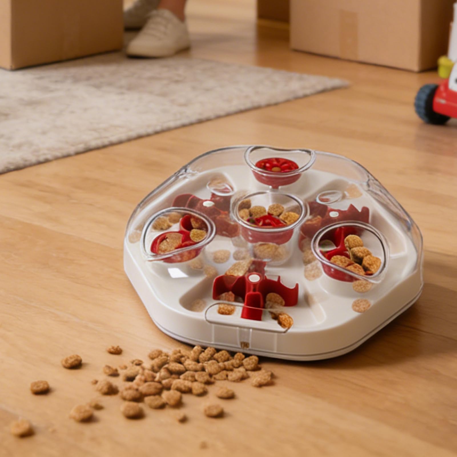 Puzzle À pour Chien d'Intelligence avec Distributeur de Croquettes | Jouet Distribueur De Avec Trous À Snacks pour l'Entraînement et la Stimulation Mentale à la Maison pour Chiots Chats et