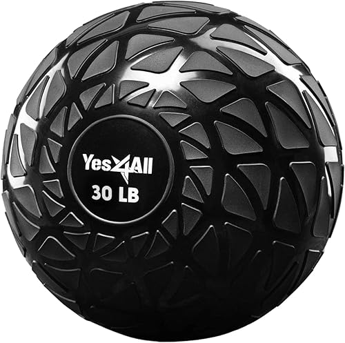 Miniatura 91 de Yes4All Slam Balls, 10-40lb Weighted Ball Weight, Durable PVC Sand Filled Workout Dynamic Slam Ball for Core Strengthen Dinámico,Negro -,Azul,Bestia