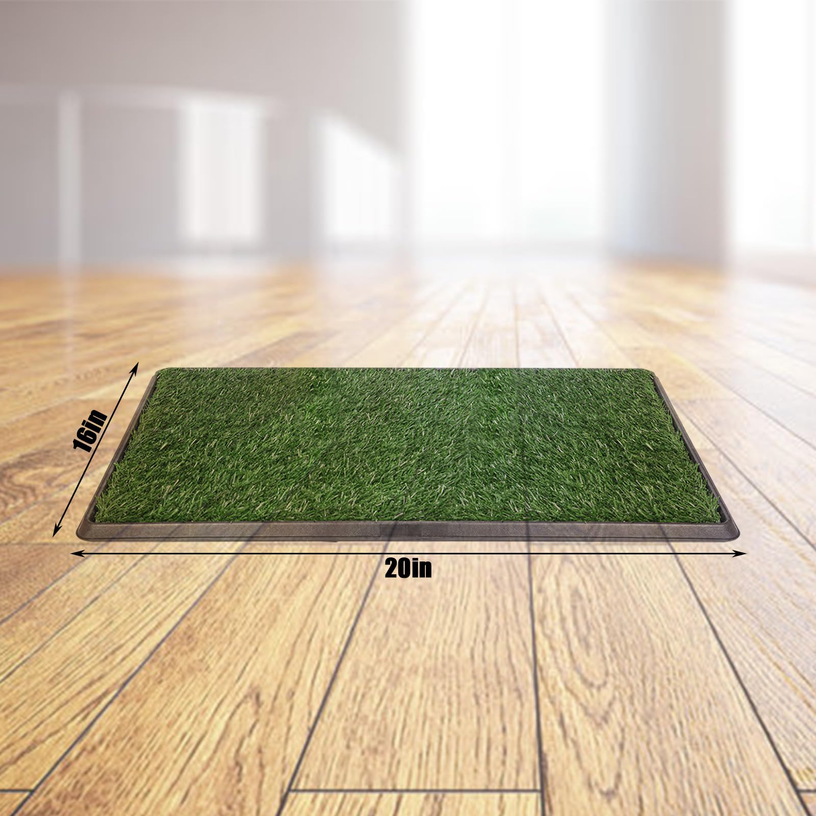 Inodoro cesped para Perros con Bandeja recolectora, 40 x 50 cm, Alfombrilla de césped Artificial | Entrenamiento de Inodoro para Cachorros y Perros pequeños | Alfombrilla Reutilizable para césped