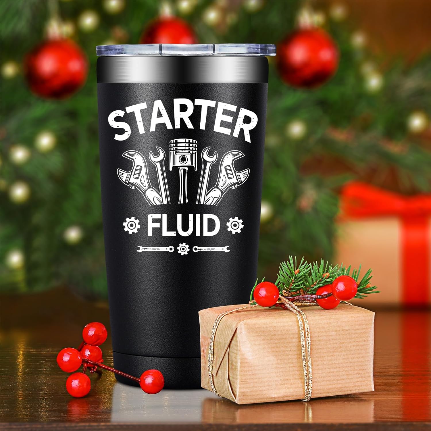 SpenMeta Mechanic Gifts - Mechanic Gifts for Men, Car Guy, Car Enthusiast - Christmas Birthday Fathers Day Gift for Mechanics - 20oz Starter Fluid Tumbler Cup - Image 7