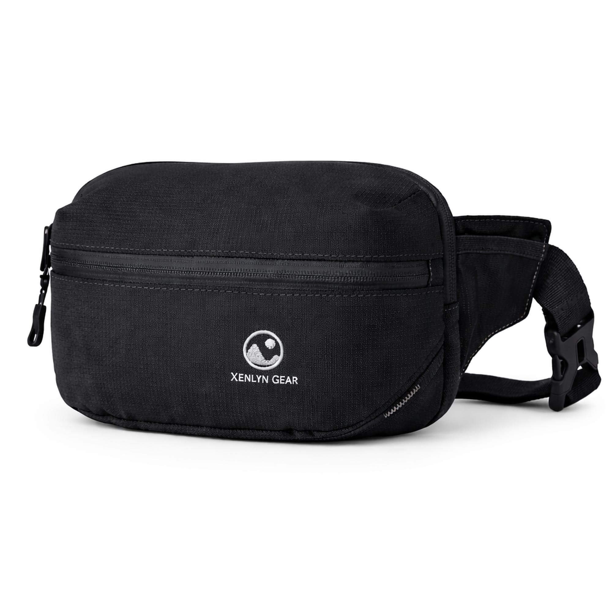XENLYN GEAR Waist Pack for Men & Women, Premium Water-Resistant Textured Fabric Fanny Pack, Lightweight Crossbody Belt Bag with Hidden Pocket, Stylish