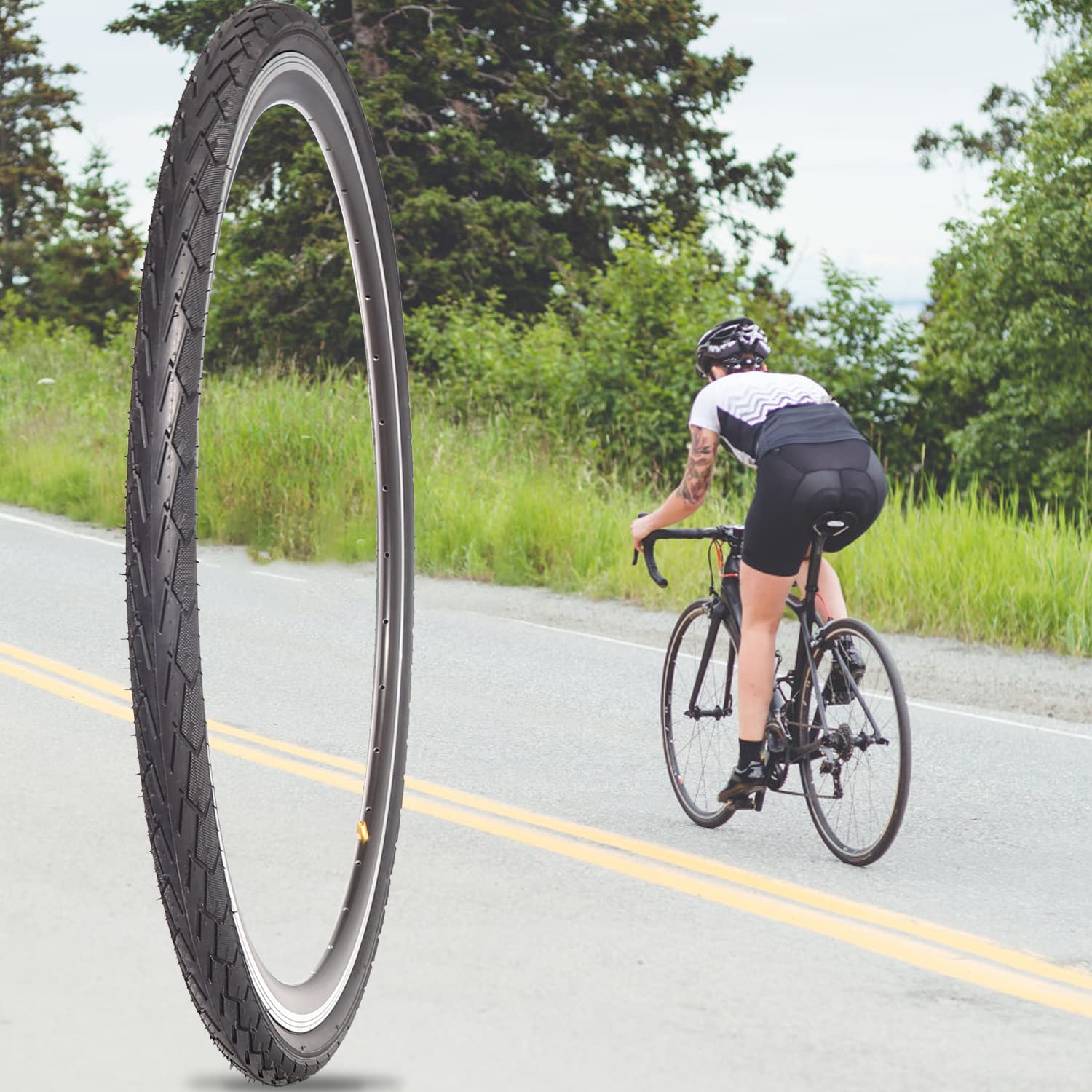 Fincci Paire De Pneus De Route 700 X 25c - Pneus De Vélo De