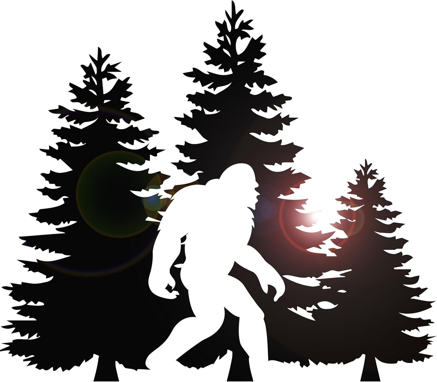Large Vinyl Wall Decal Bigfoot Walking Forest Nature Wild Life Decor Stickers Mural (g8645) Black