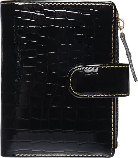 TnW Women PU Leather Wallet for Women | 6 Card Slots Compact Purse | Slim Design | Lightweight Daily Use Wallet (Black)