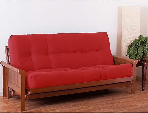 Miniatura 6 de Blazing Needles Colchón futón de sarga Renewal de 9 pulgadas, matrimonial, índigo Índigo,Aqua Blue,Negro,Borgoña,Chocolate,Verde bosque,Uva,Mojito