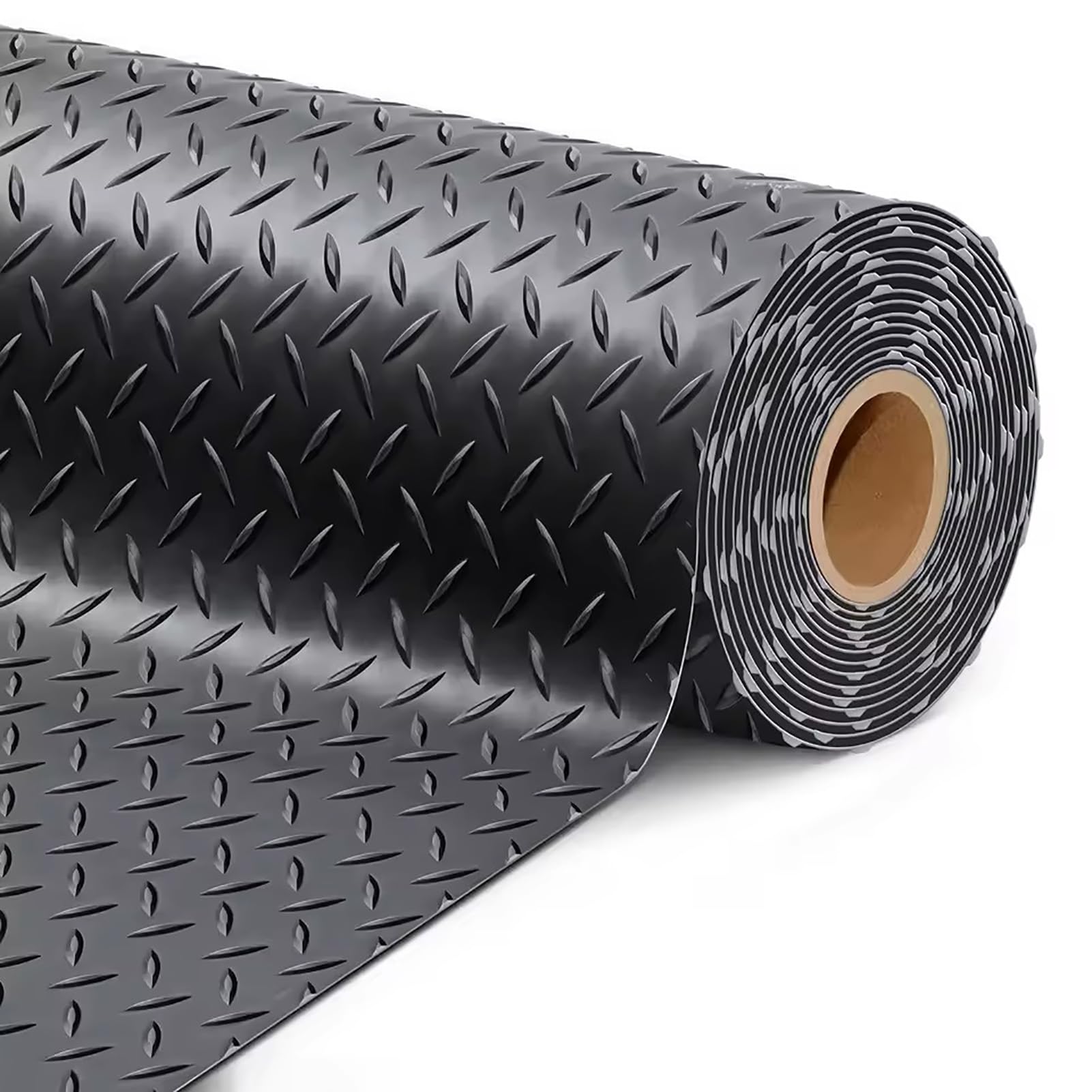 Genérico Alfombra Antideslizante en Rollo para Garaje - Alfombra Aislante Negra para Pasillo, Cocina, Patio, Gimnasio, cobertizo, Furgoneta, Taller, Aparcamiento - 1,2 x 6 m Duradera, fácil de Limpia