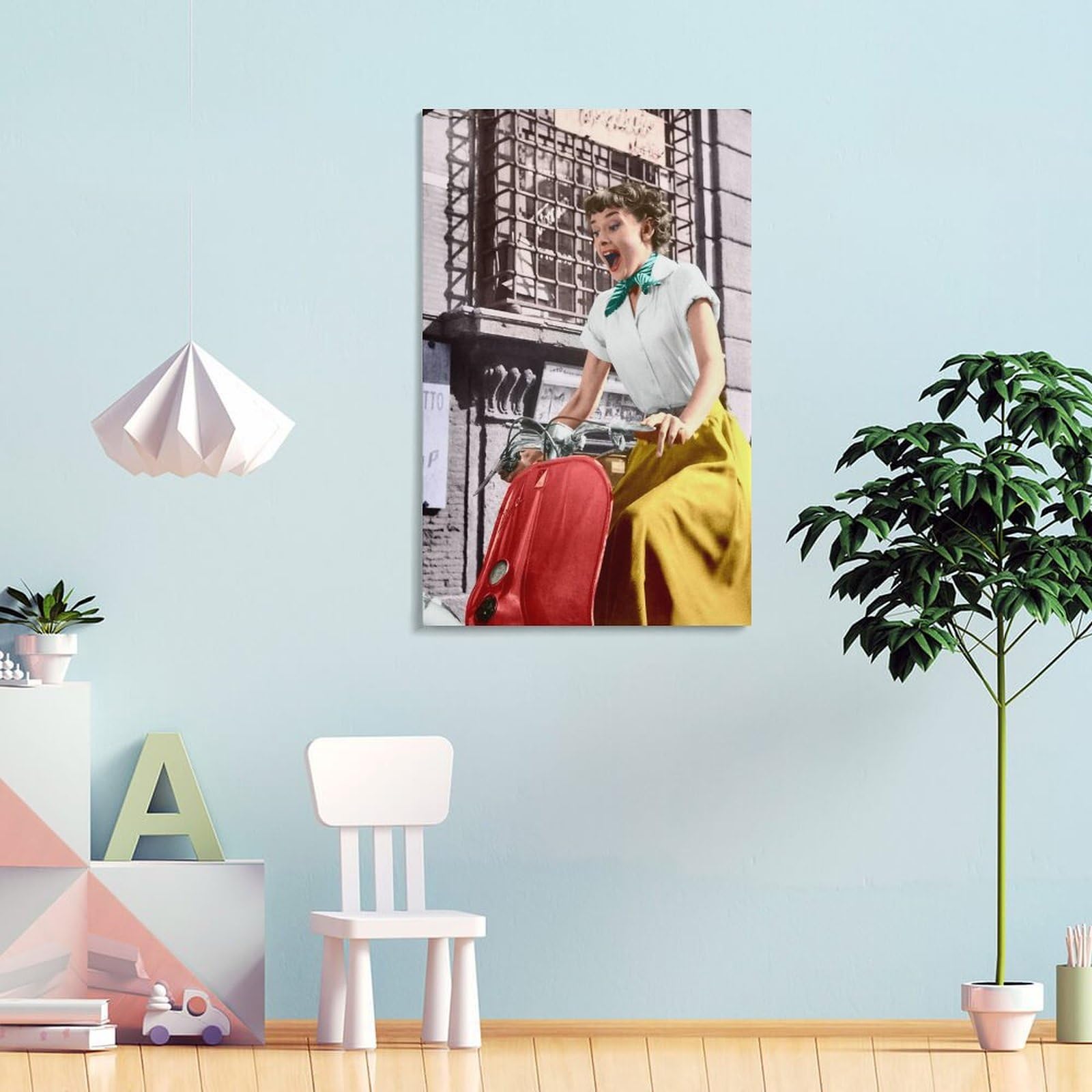 オードリー•ヘプバーン　ローマの休日　キャンバスボード Amazon.co.jp: オードリーヘプバーンローマの休日ロマンティック