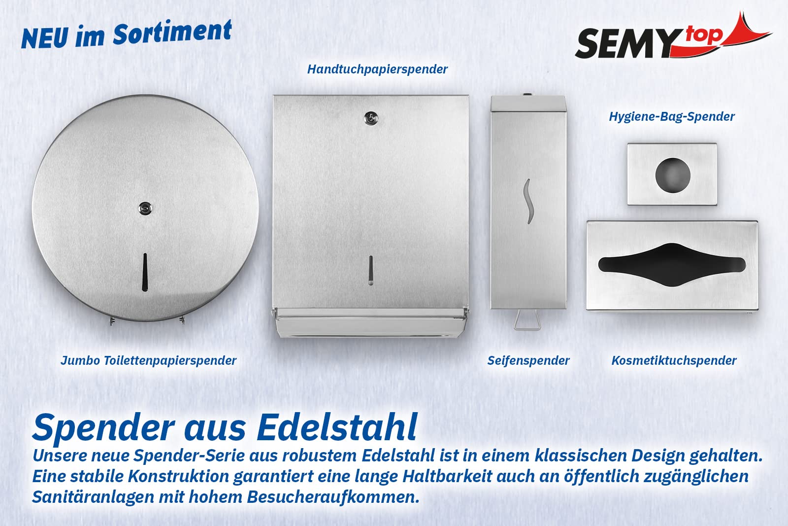 SemyTop Distributeur de boîtes cosmétiques en Acier Inoxydable, Robuste et Stable, 233 x 123 x 58 mm, Support de Haute qualité pour lingettes cosmétiques