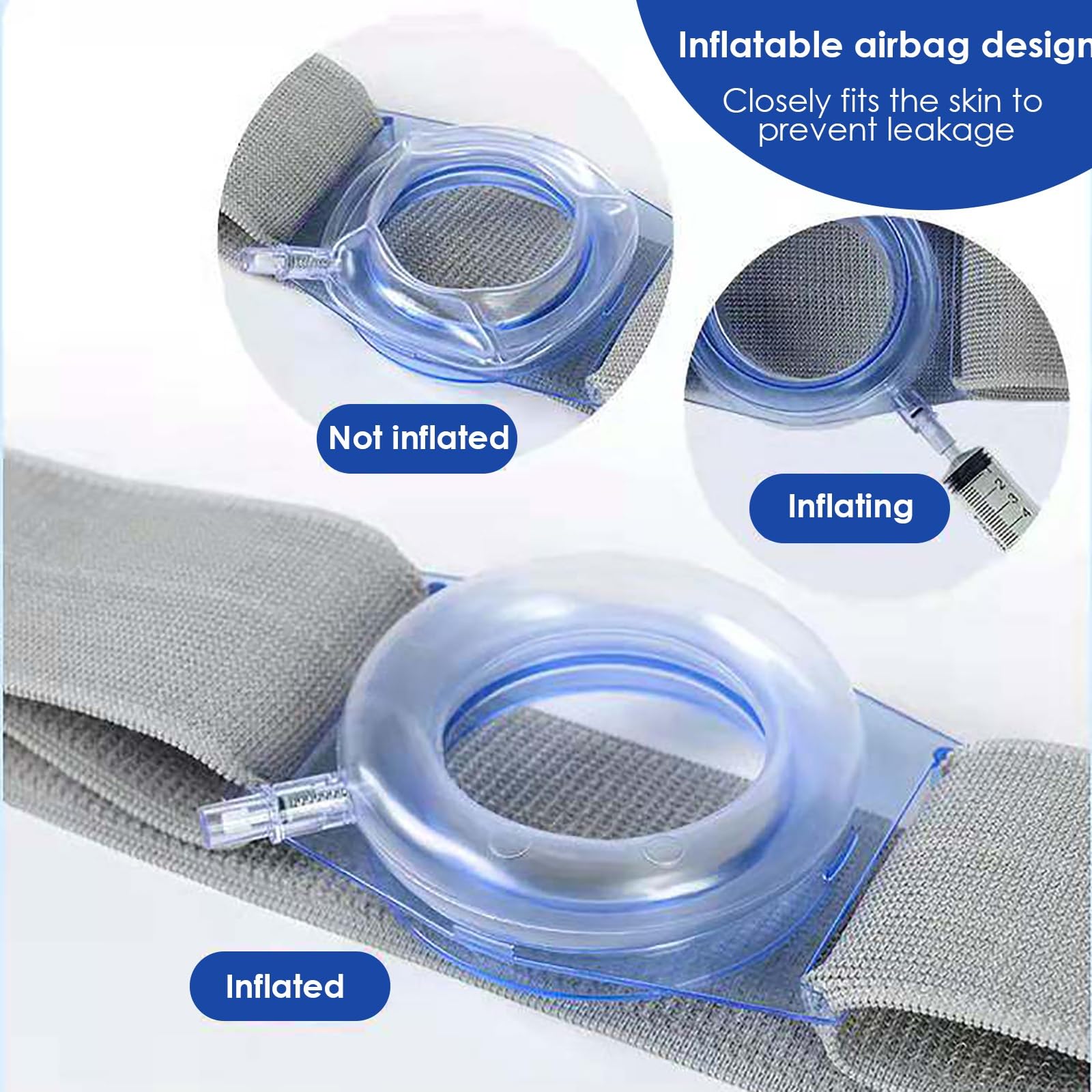 Cintura di Supporto per Stomia per Uomo e Donna, Fascia Addominale Discreta, Fascia per Stomia per Sacche di Colostomia/Urostomia, Cura Post-Operatoria