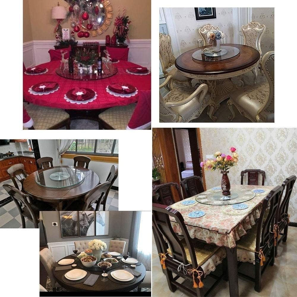 Générique Grand Plateau tournant Lazy Susan Rond en Verre trempé de 80 cm (24 po, 28 po, 30 po, 39 po), avec roulement Silencieux.