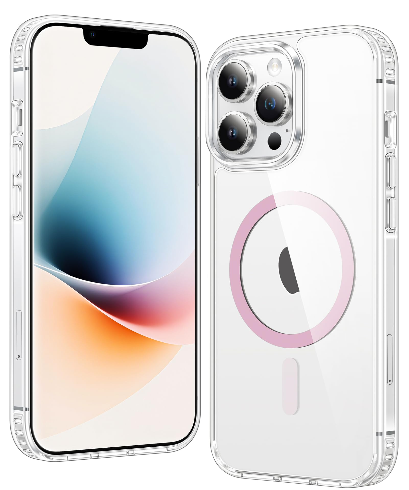 FNTCASE for iPhone 13 Pro-Max Case Compatible with Magsafe Clear Phonecase | Anti Yellowing, Military Grade Drop Protection, Slim Magnetic Phone Cases, Shockproof Bumper, Transparent Cell Cover
