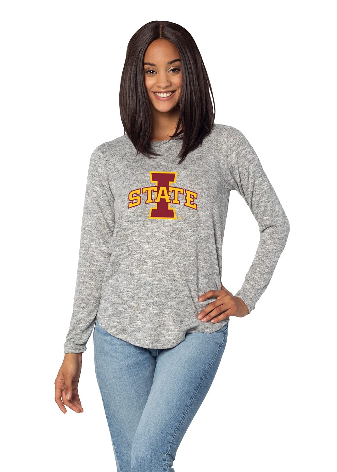 Chicka-d Women's Standard Comfort Zone Top, Heather Grey, Small