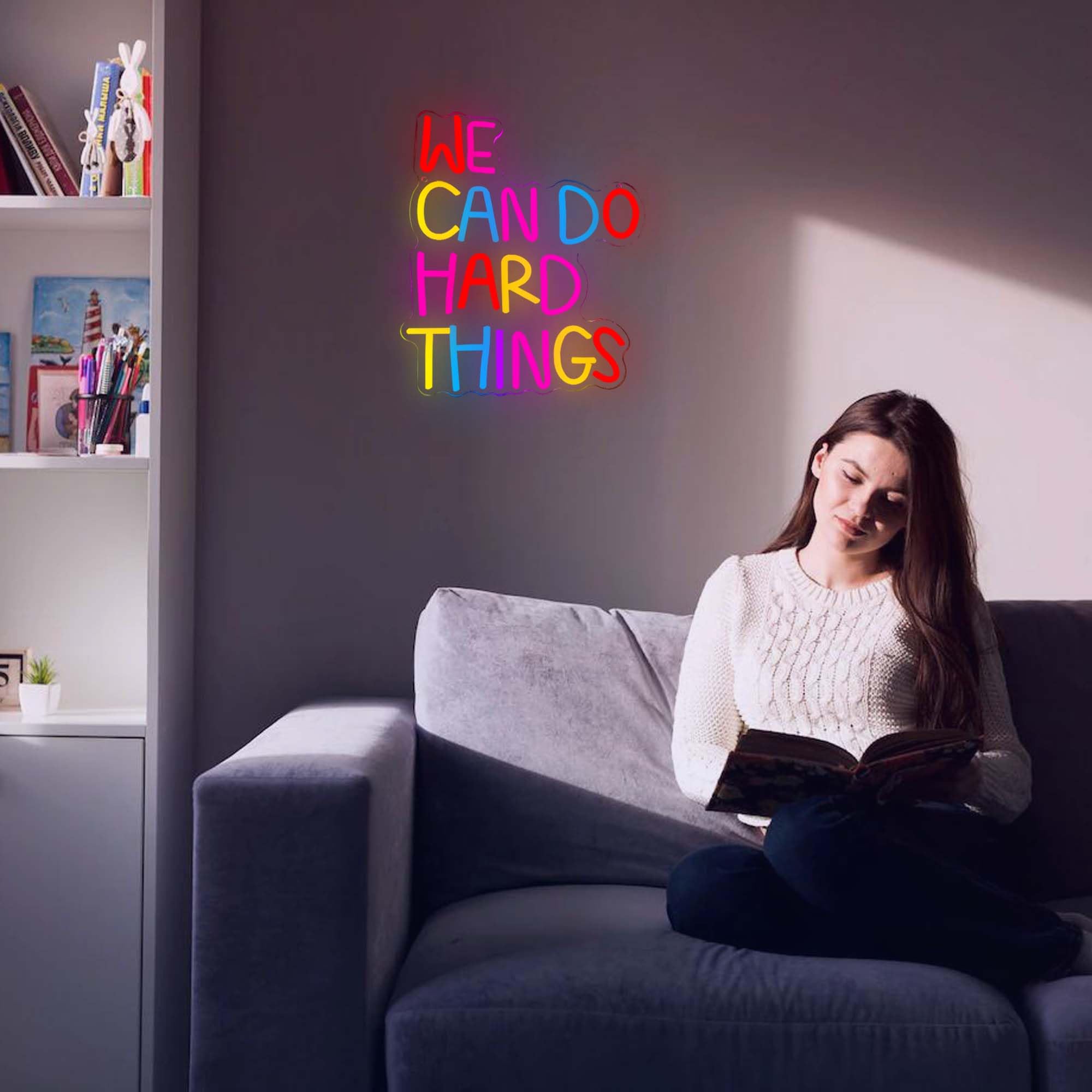 Pretty Ladies Body Neon Sign, Woman Body Neon Light,Lady Buttocks Neon Sign, Aesthetic Pink Ass Line Art Neon Light, USB Powered for Bachelor Club Garage Party Bedroom Bar Shop Logo Business Signs: We Can Do Hard Things Neon Sign, Motivational Neon Light USB Dimmable LED Sign, for Inspirational Classroom Office Library Neon Light Kids Wall Art Bedroom Birthday Party Classroom Backdrop Sign