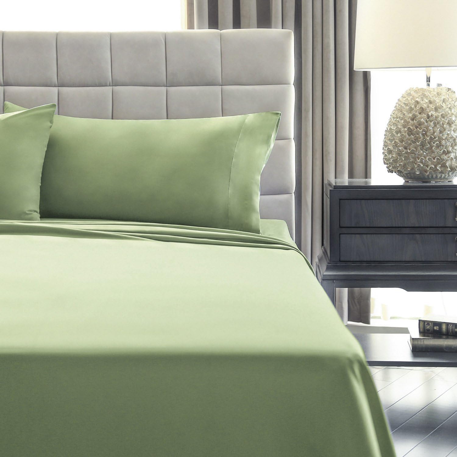 Ashler Bed Sheet Set - Hypoallergenic Soft Microfiber Deep Pocket 1800 Series - Wrinkle Fade Resistant - 4 Piece King Green
