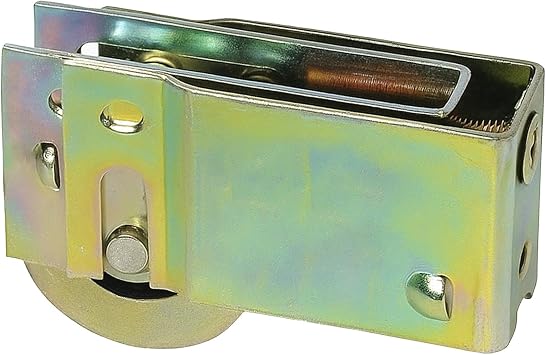 Brixwell Patio Door Roller Assembly, Stamped Steel Housing with Dichromate Finish, 1-1/4" Steel Wheel, 3/4" Width, 1-3/16" Height, Sliding Door Roller for Patio Track