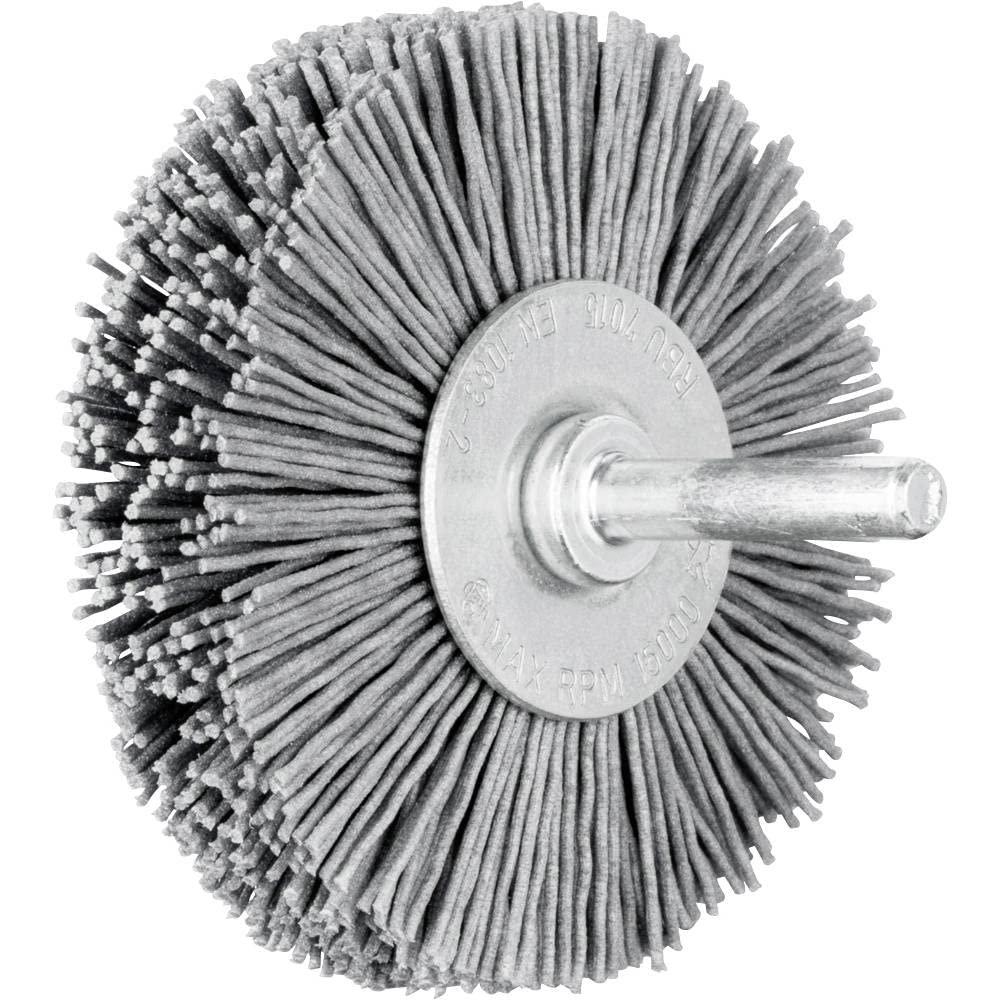 PFERD Round Brush Unknotted RBU | Diameter 70 x 15 mm Shaft Diameter 6 mm SiC Filament Diameter 0.90 | 43198006 - for Straight Grinders, Drills, Bending Shafts