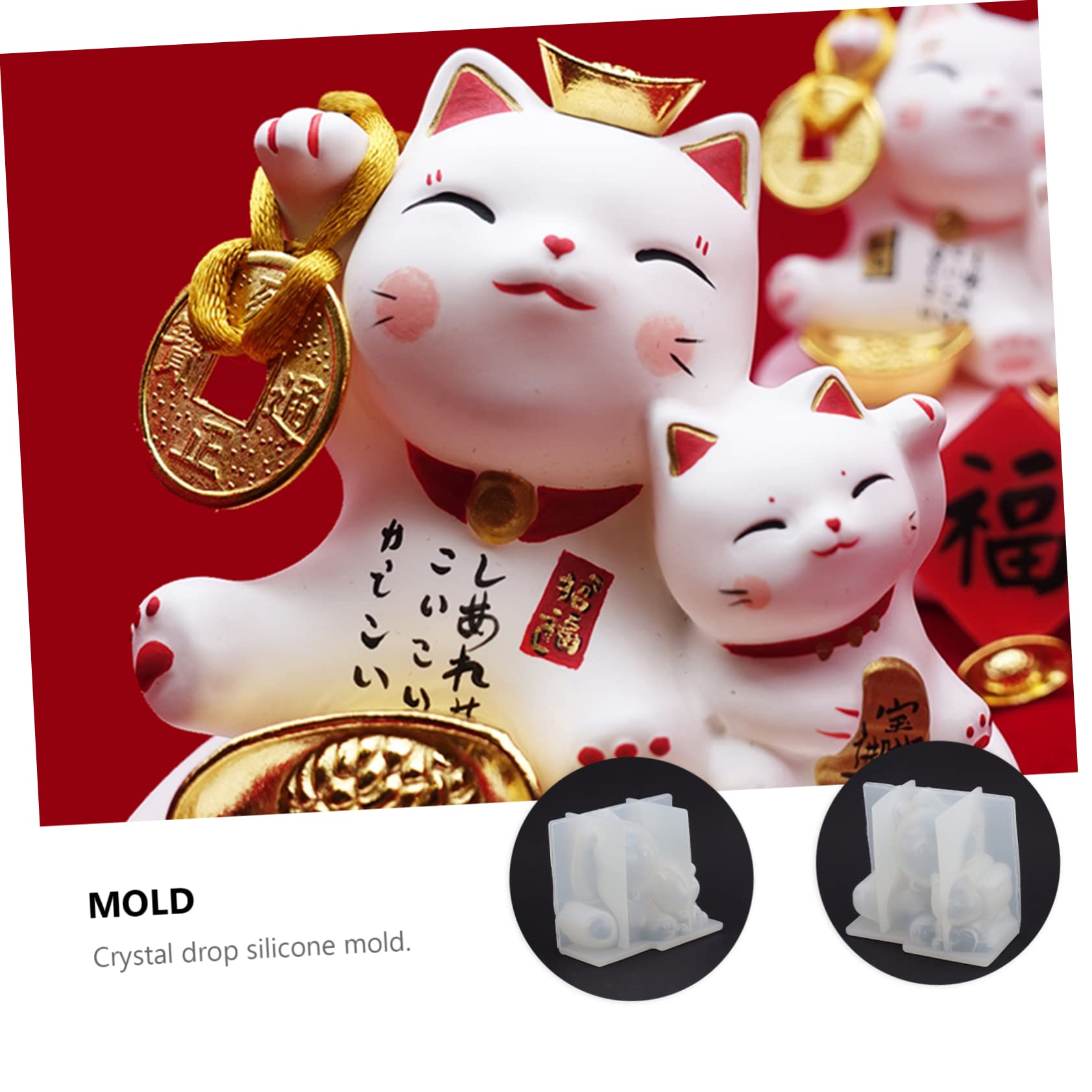 SEWACC 6piezas Moldes De Transparentes para De De Gato para Decoración De Tartas y Chocolates y Fáciles De Limpiar