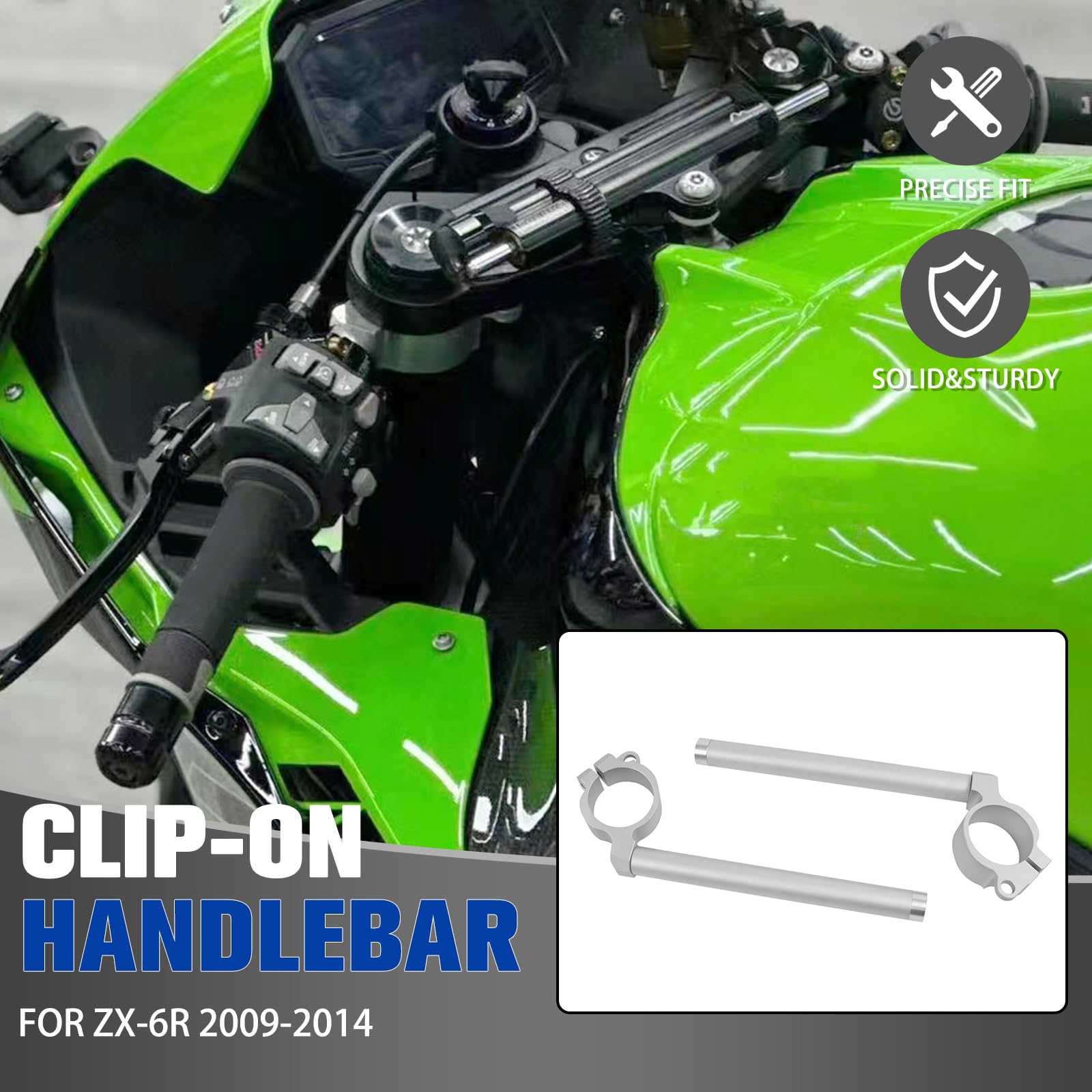 Amazon.com: Aluminum Fork Clip ons Handle Bars Motorcycle