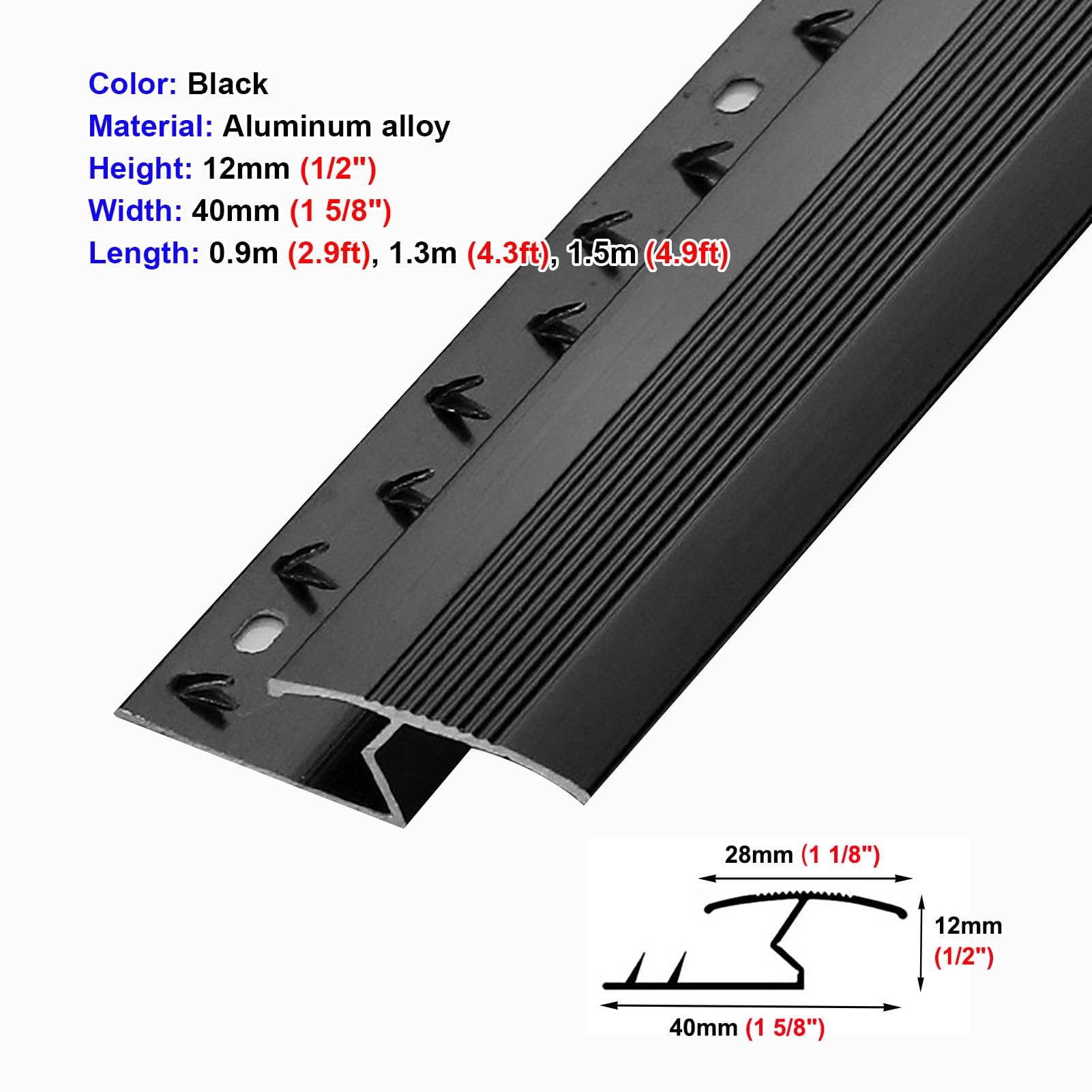 Perfil de Transición para Suelo Moldura de Aluminio para Cubrir Bordes en Forma