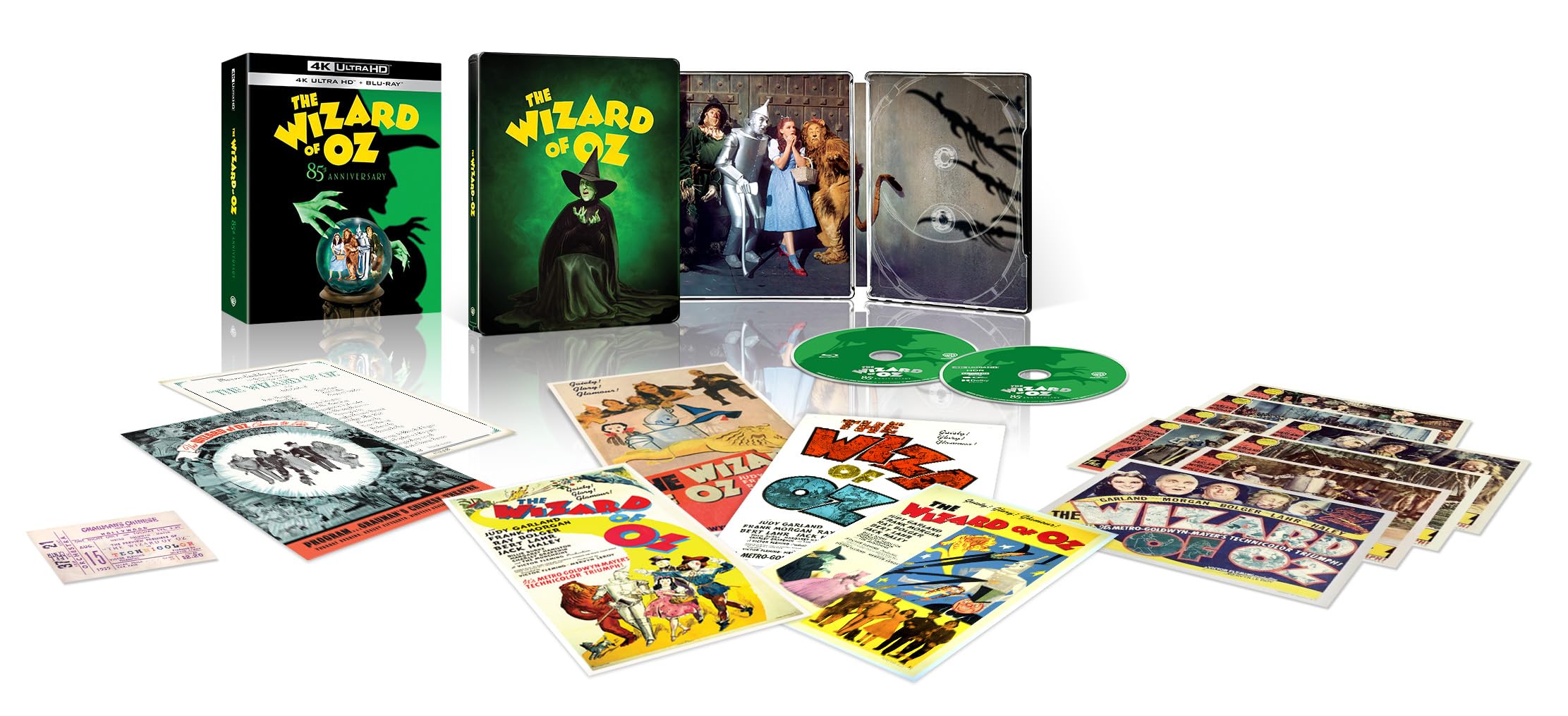 The Wizard of Oz 85th Anniversary Theatre Edition with Steelbook [4K Ultra HD] [1939] [Blu-ray] [Region Free]