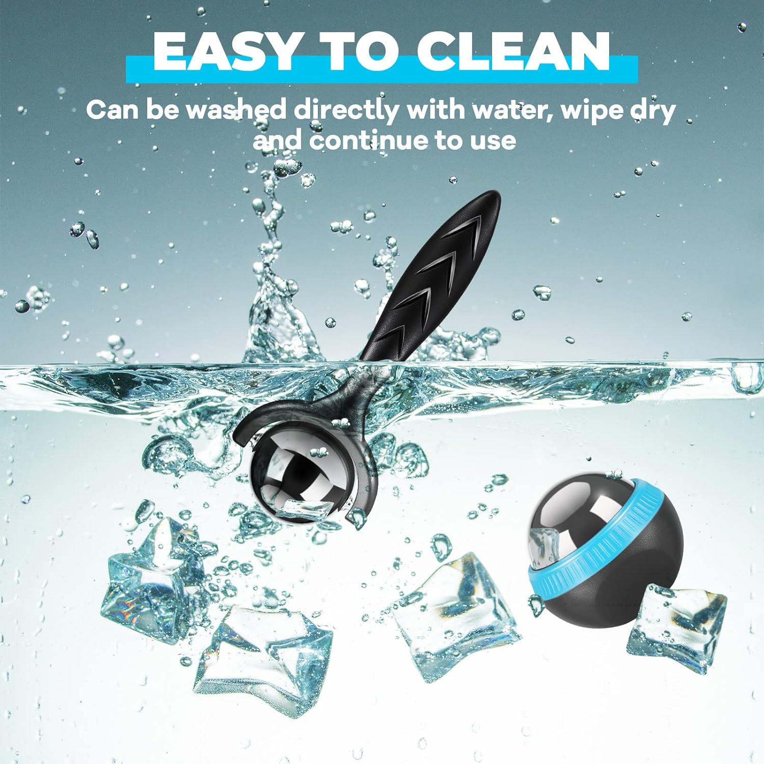 Tatuo Massage Ball Roller Manual Massage Ball for Heat and Ice Therapy Self Massage Tool for Deep Tissue and Sore Muscle Relief of Stiffness and Stress, Body, Neck, Back, Foot, Plantar - Image 3