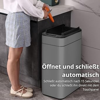 FLINQ 60L Sensor Bin Stainless Steel Anthracite