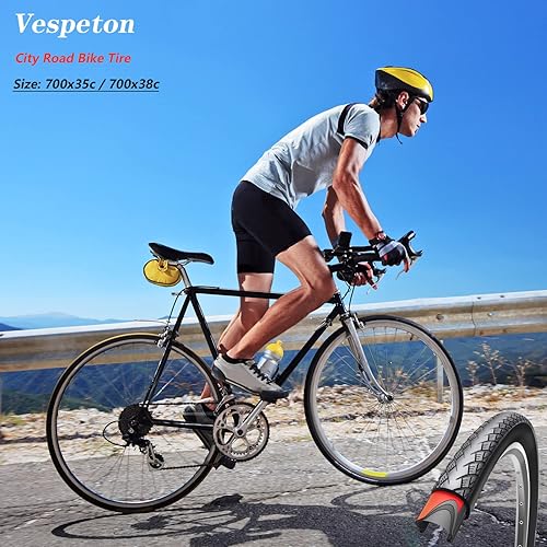 Miniatura 9 de 700x35c700x38c - Par de neumáticos de bicicleta de carretera 60 TPI Kevlar plegables de alta calidad para bicicletas de ciudad, paquete de 2