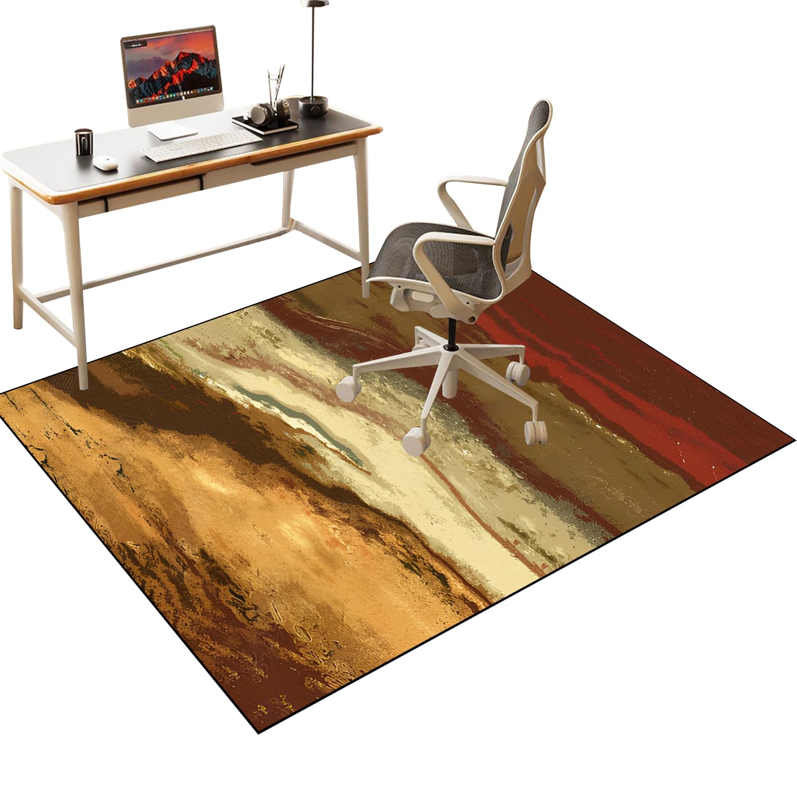 Office Chair Mat for Carpeted and Hardwood Floor, Desk Chair Mat for wooden Floors, Heavy Duty Gaming Chair Mat for Office Home, Floor Protector Mat for Rolling Chair, Computer Chair Rug 70 x 80 cm