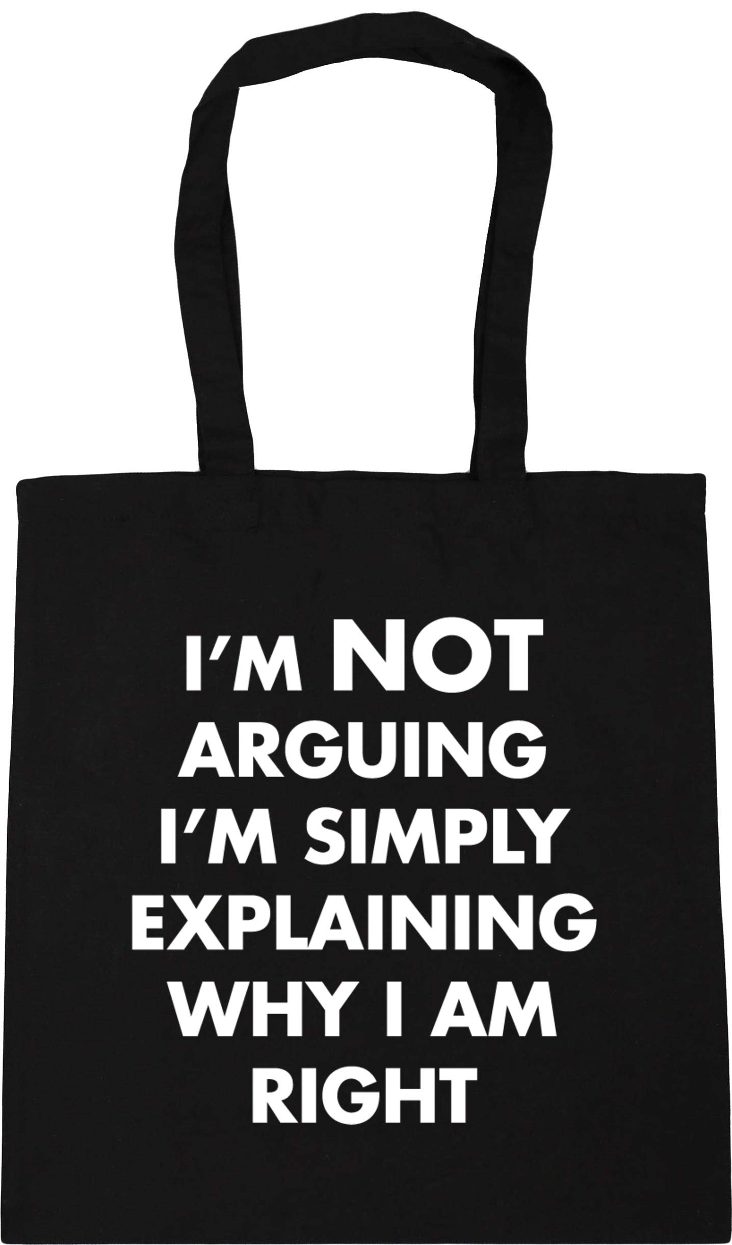 HippowarehouseI'm not arguing i'm simply explaining why I am right Tote Shopping Gym Beach Bag 42cm x38cm, 10 litres