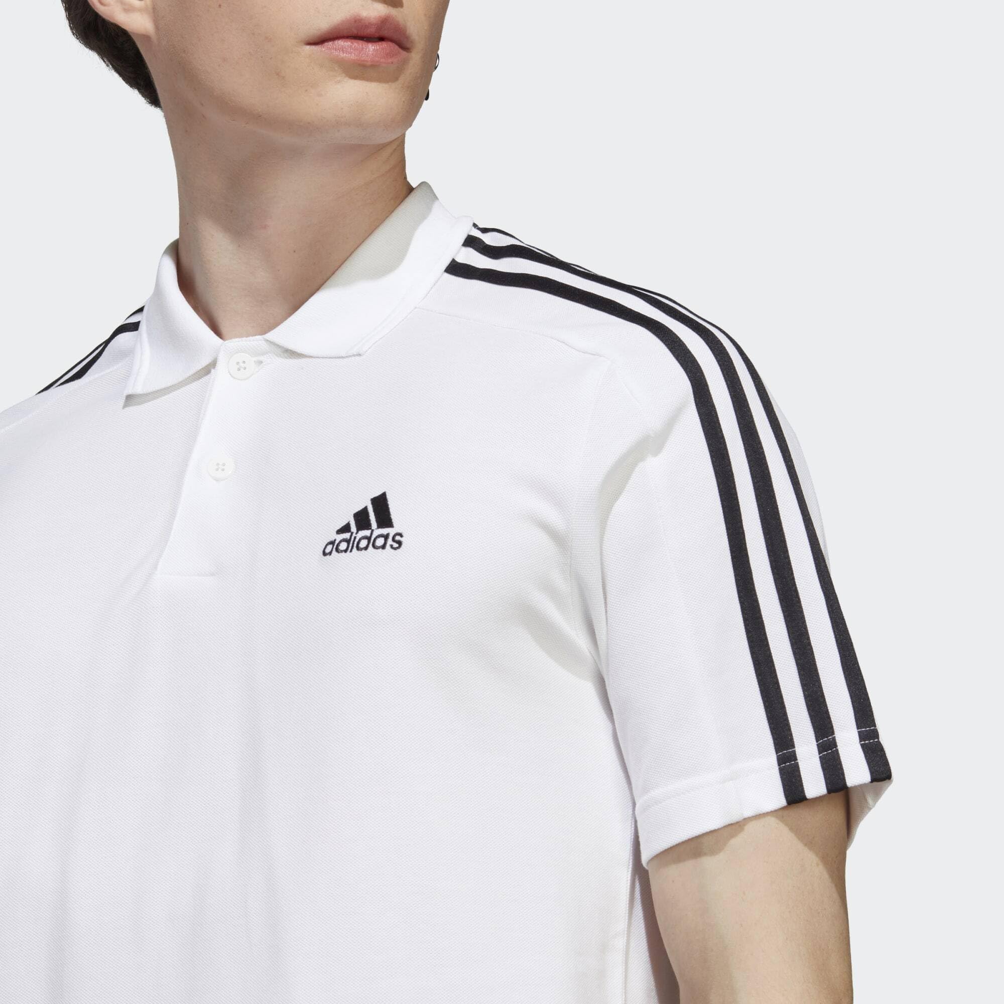 Adidas Essentials piqué Embroidered Small Logo 3-Stripes Polo Shirt Polo Uomo (Pacco da 1)