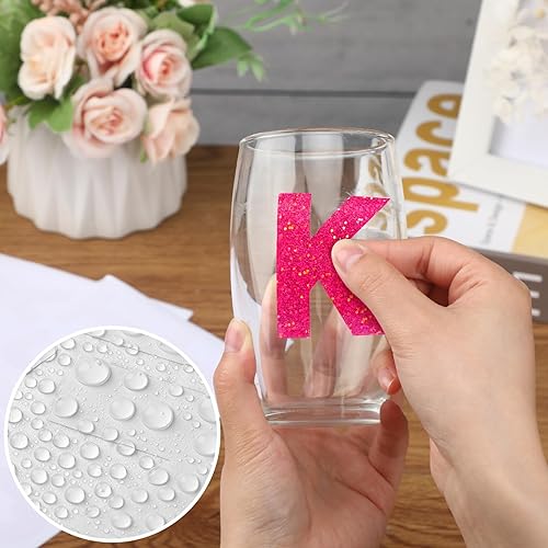 Miniatura 5 de Panelee 140 piezas de 20 hojas de calcomanías de letras grandes de 4 pulgadas, letras del alfabeto, letras autoadhesivas para aula, ventana, puerta,