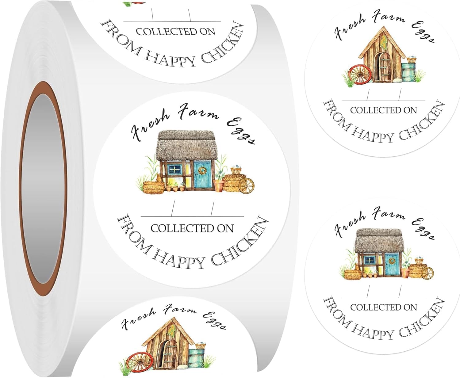 500 Pcs Farm Fresh Eggs Stickers Egg Carton Labeling Stickers 2 Inch