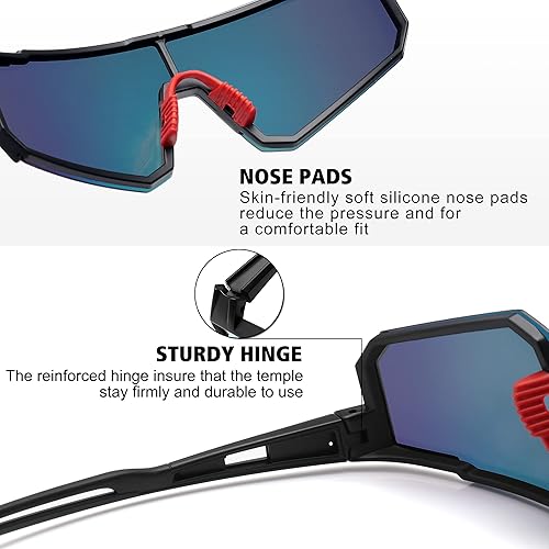 Miniatura 184 de STORYCOAST Lentes de sol deportivos polarizados para hombres y mujeres, para conducir, pesca, ciclismo, bicicleta de montaña, protección UV400