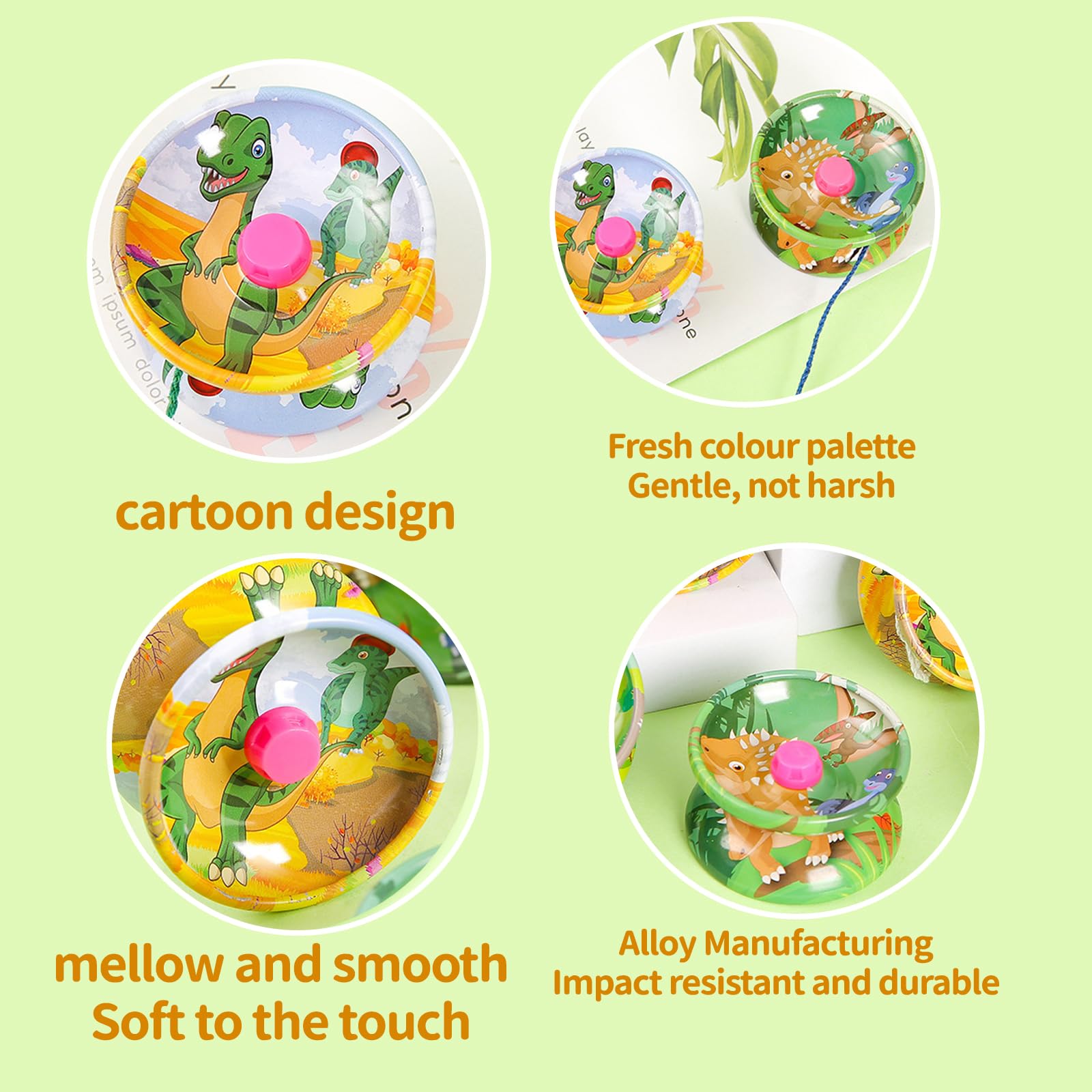 10PCS Yo-Yo Enfant Yiyifor - Yo-Yo Réactif Dessin Animé Animal, Jouet Pochette Cadeau Fêtes